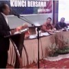 H Aang Hamid Suganda saat memberikan sambutan dalam rapat di Hotel Quest, Kota Semarang. 